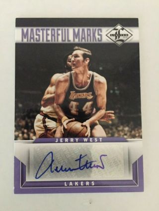Jerry West 2012 - 13 Panini Limited Masterful Marks Auto 1/25 Autograph