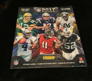 2017 Panini Nfl Sticker Book And 14 Packs Of Stickers (98 Total)