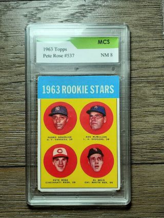 1963 Topps 537 Pete Rose Rookie Stars Reds Rc
