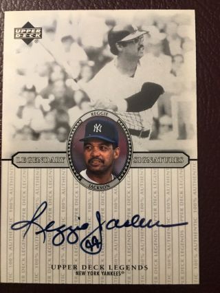 Reggie Jackson Ud Legends Auto Card Yankees