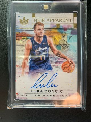 2018 - 19 Court Kings Heir Apparent Auto Autograph 65/199 Luka Doncic Rc On Card