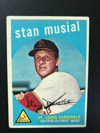 1959 Topps Stan Musial,  150,  St.  Louis,  Vg
