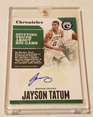 2017 - 18 Panini Chronicles Jayson Tatum Celtics Rc Rookie Auto 59/99