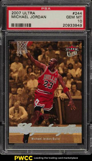 2007 Ultra Basketball Michael Jordan 244 Psa 10 Gem (pwcc)