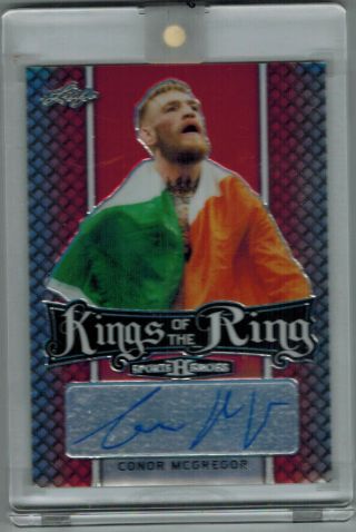 Connor Mcgregor 2019 Leaf Sports Heroes Kings Of The Ring Signature Auto Ed 2/2