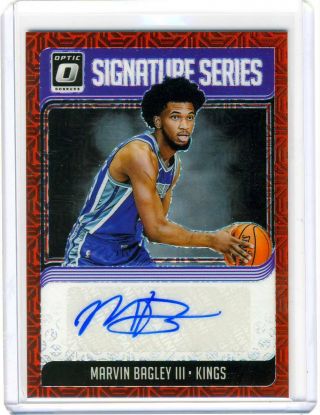 2018 - 19 Panini Optic Choice Red Rookie Prizm Marvin Bagley Iii Auto Rc Sp