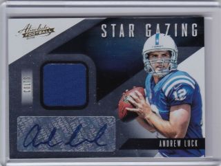 2012 Absolute Star Gazing Materials Auto 4 Andrew Luck 19/49 Rc Rookie