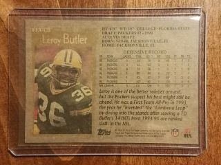 Topps certified autograph issue 2013 reprint Leroy Butler Auto 2