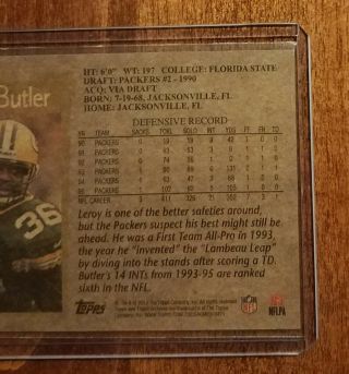 Topps certified autograph issue 2013 reprint Leroy Butler Auto 3