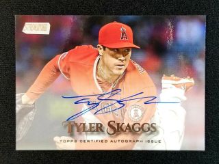 2019 Topps Stadium Club Tyler Skaggs Autograph On Card Auto Sp Sca - Ts La Angels