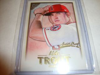 Rare - 2018 - Mike Trout Topps Gallery Artist Proof S.  P.  100.  Cards Are On Fire