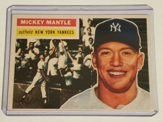 1956 Mickey Mantle York Yankees 135 Baseball Card