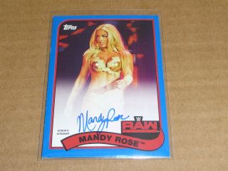 2018 Topps Wwe Wrestling Heritage Mandy Rose Autograph/auto Blue 01/50 O5595