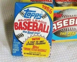 2 packs (1 ea) 1985 1986 Topps basesball Wax Pack LIMITED QUANTITY 3