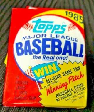 2 packs (1 ea) 1985 1986 Topps basesball Wax Pack LIMITED QUANTITY 4