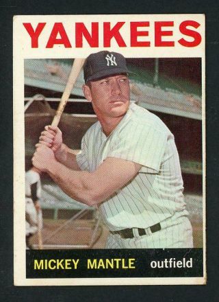 1964 Topps 50 Mickey Mantle - York Yankees - Hof