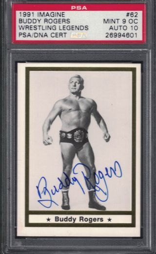 1991 Imagine Wrestling Legends Buddy Nature Boy Rogers Psa Dna Auto 10