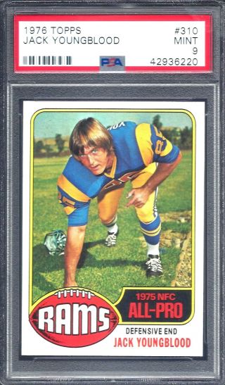 1976 Topps Football Jack Youngblood 310 Psa 9 (6220)