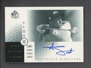 2001 Sp Authentic Golf Sign Of The Times Adam Scott Signed Auto