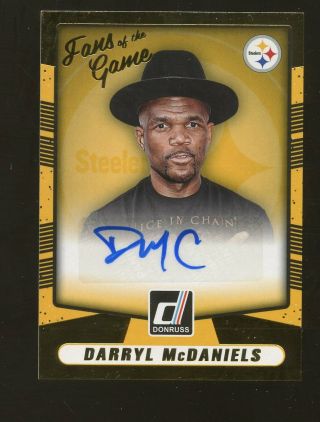 2016 Donruss Fans Of The Game Darryl Mcdaniels Signed Auto Steelers
