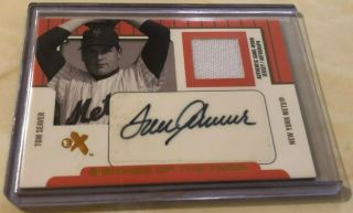 2004 E - X Signings Of The Times Tom Seaver York Mets Auto Jersey Relic 86/92