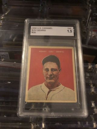 1932 U.  S.  Caramel Lou Gehrig Card 26 -