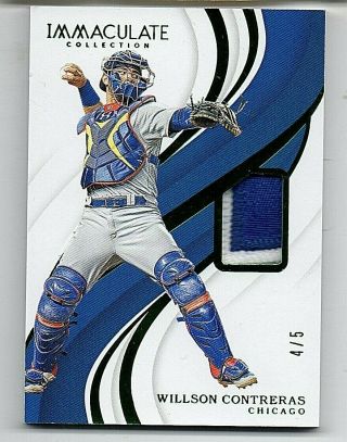2019 Panini Immaculate Willson Contreras Game - Patch /5