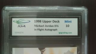 Michael Jordan 1998 Upper Deck in Flight autograph IF6 10 Auto card 3