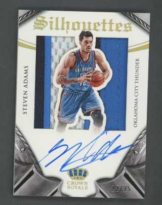 2014 - 15 Preferred Crown Royale Silhouettes Steven Adams Auto Patch 22/25