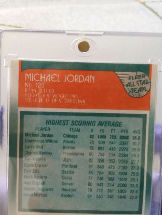 1988 Fleer All Star Michael Jordan 120 Really Good Shape 4