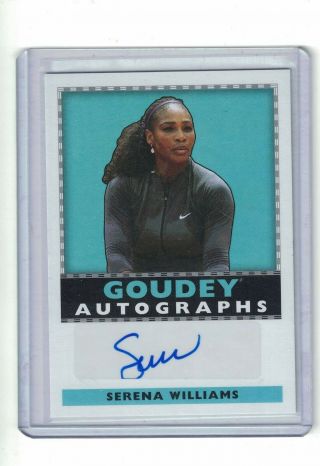 2018 Ud Goodwin Champions Serena Williams Goudey Diamond Dealers Preview Auto