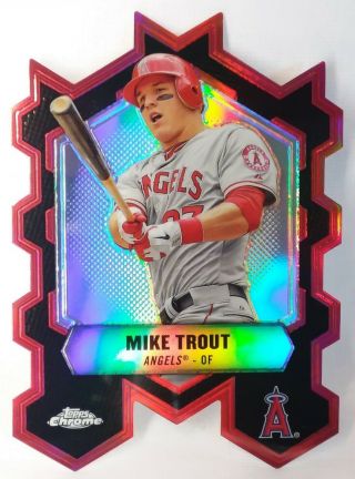 Mike Trout 2013 Topps Chrome Die - Cut Refractor Insert - Los Angeles Angels
