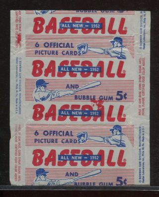 1952 Bowman Baseball Five Cent Wax Wrapper