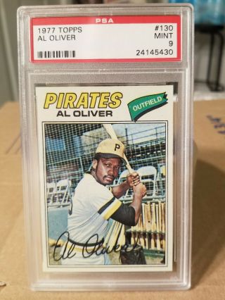 1977 Topps Al Oliver Psa 9 Pittsburgh Pirates Baseball Card 130