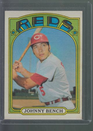 1972 Topps 433 Johnny Bench Cincinnati Reds Bk$25.  00 F