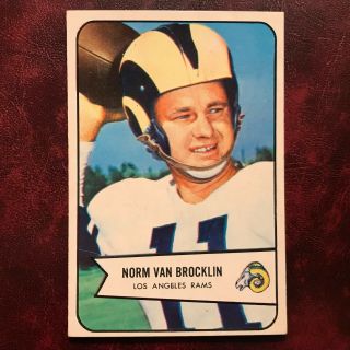 1954 Bowman Set Norm Van Brocklin 8 Los Angeles Rams - Nr -