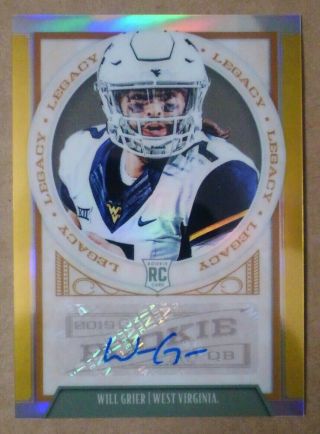 Will Grier 06/50 Autograph 2019 Panini Legacy