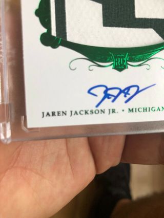 2018 - 19 Flawless RC Jaren Jackson Jr Gold Emerald Rookie Patch Auto 5/5 HOT 6