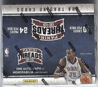 2012 - 13 Threads - 1 Auto Or Mem.  Card Per Box At Least - 240 Card Box - Davis Rc ?