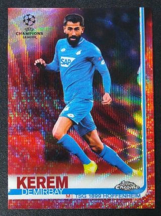 2018 - 19 Topps Chrome Uefa Champions Red Wave 58 Kerem Demirbay 06/10 Yo