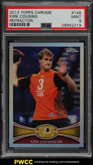 2012 Topps Chrome Refractor Kirk Cousins Rookie Rc 146 Psa 9 (pwcc)