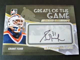 2011 Itg Between Pipes Grant Fuhr Auto Authentic Goaliegraph Hof Autograph