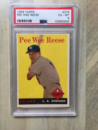 1958 Topps Pee Wee Reese 375 Psa 6