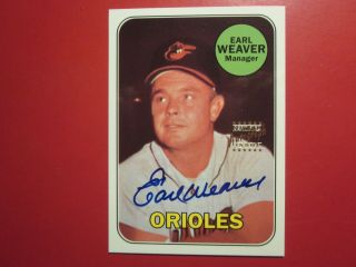 1997 Topps Stars Earl Weaver Rookie Reprint Autographed