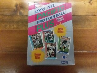 1991 Pacific Plus Football Wax Box Favre B.  Sanders Rice