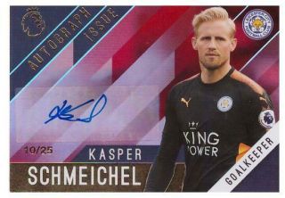 2017 - 18 Topps English Premier League Gold Autographs Kasper Schmel Auto Red /25