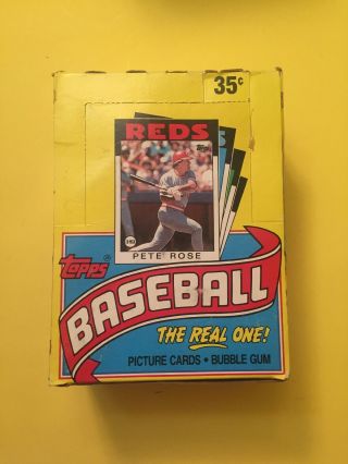 1986 Topps Baseball Wax Pack Box (36 Packs)