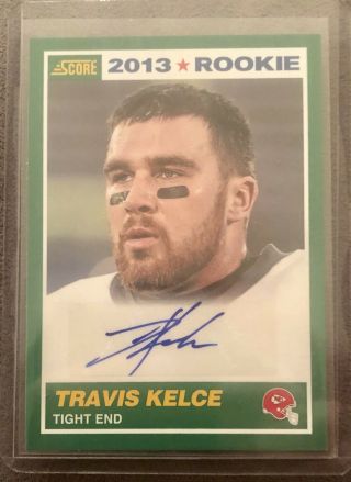 2013 Travis Kelce Rookie Score Autograph Card Auto