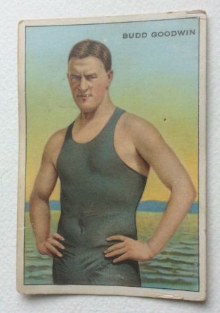 1912 Atc Series Of Champions Tobacco T227 Honest Long Cut Back Budd Goodwin Card