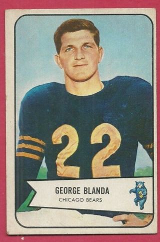 1954 Bowman Football Card 23 George Blanda - Rookie - Chicago Bears - Blanda